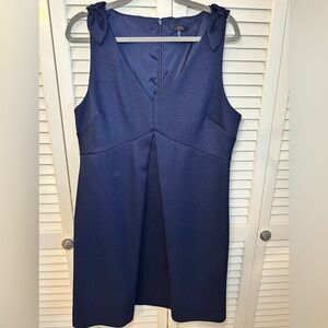 Trina Turk Blue Mini Dress Sleeveless V-neck Dress